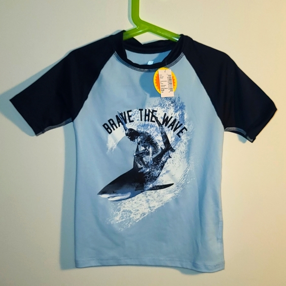 Children's place rashguard swim t-shirt , bnwt size 5-6 - Picture 1 of 6